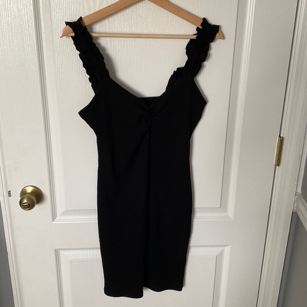 Black Mini Dress with Strap Detail. Perfect condition.